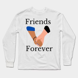 friends forever joining hands illustration Long Sleeve T-Shirt